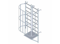 Plataforma de descanso intermedia para escaleras fijas