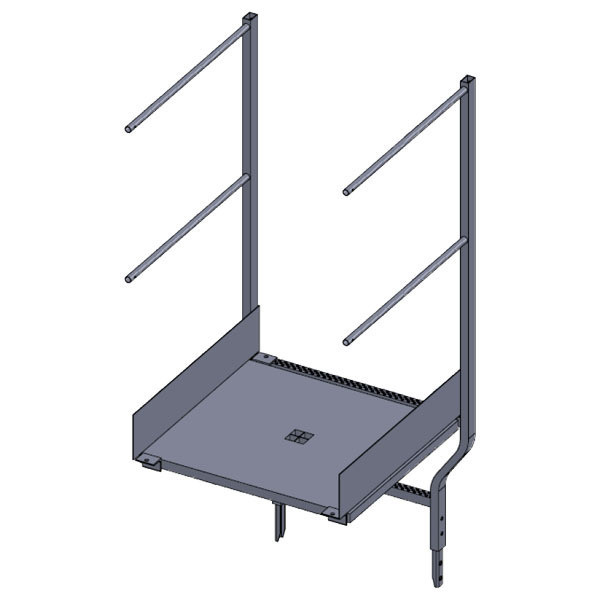 Salida escalera de gato para nivel superior con peto 150-350mm