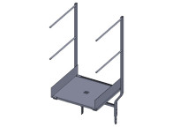Salida escalera de gato para nivel superior con peto 150-350mm