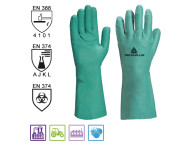 Guantes de nitrilo con protección química. Apto para desamiantado
