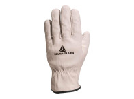 Guantes de piel flor tipo americano. Cuero bovino color blanco.
