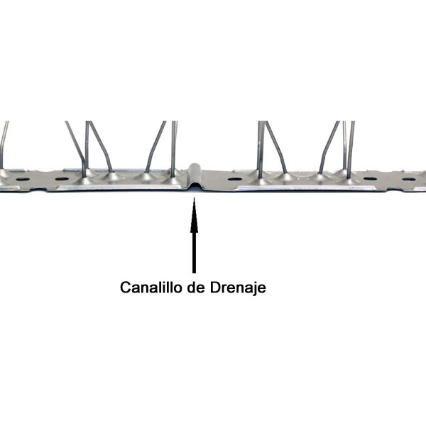 Quintuple pincho 18,5cm base inox - Protección antipalomas 23,5cm