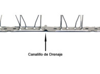 Quintuple pincho 18,5cm base inox - Protección antipalomas 23,5cm