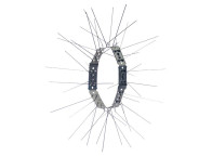 Quintuple pincho 18,5cm base inox - Protección antipalomas 23,5cm