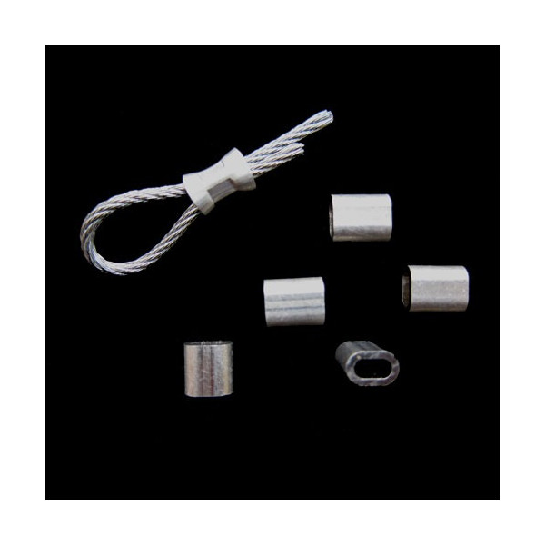 20 Casquillos prensacables de aluminio para terminales de cable. 2