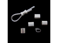 20 Casquillos prensacables de aluminio para terminales de cable.