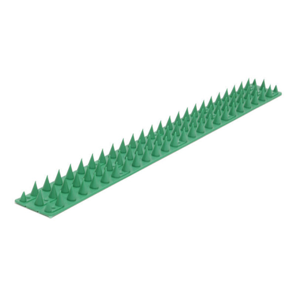 Púas antigatos de color verde. Tiras de 50cm longitud ancho 45mm