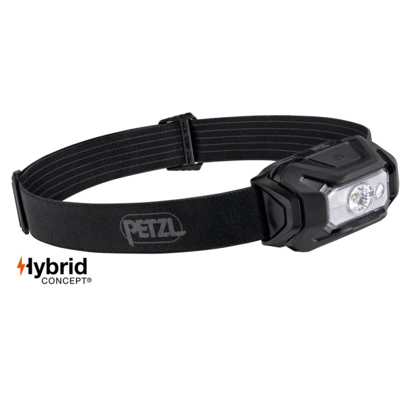 Linterna frontal ARIA 1 negra RGB estanca 350 lúmenes con pilas
