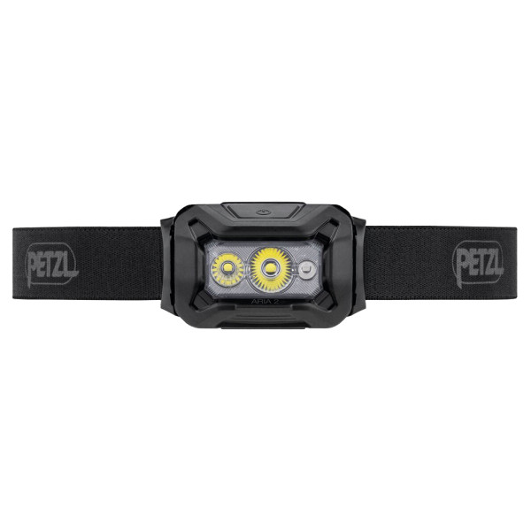 Linterna frontal ARIA 2 negra RGB estanca 450 lúmenes con pilas