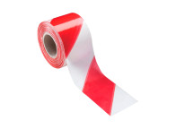 Cinta de balizamiento roja y blanca para señalizar peligro