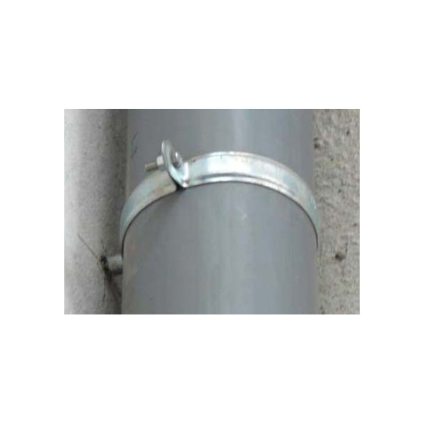 Abrazadera zincada para tubo de desague y bajantes diámetro 90mm 2
