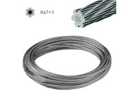 Cable de diámetro 2mm en acero galvanizado con trenzado 6x7+1