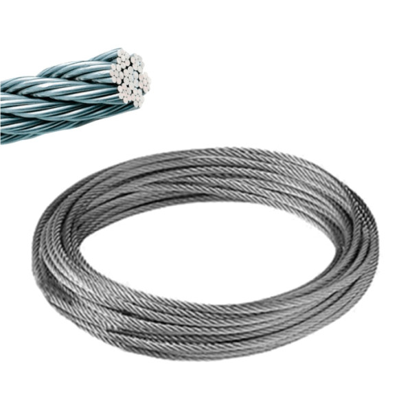 Cable de diámetro 2mm en acero inoxidable con trenzado 7x7+0 2