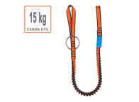 Eslinga elástica naranja para prevenir la caída de herramientas.