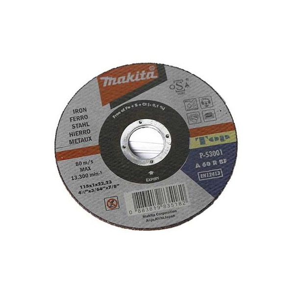 Disco de corte metal para amoladoras diámetro 115mm espesor 1mm
