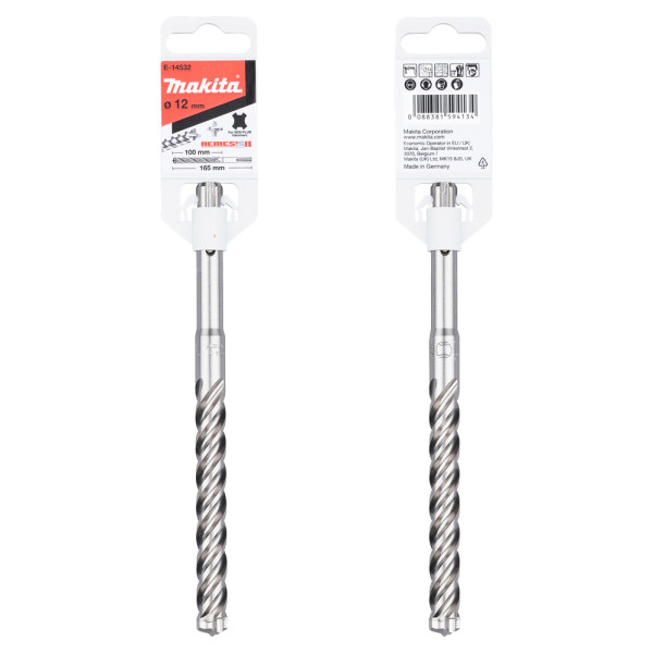 Broca Nemesis 12mm Makita para hormigón E-14532 Longitud 115mm 2