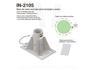 Pedestal centrado para brazo 610 mm rescate espacios confinados