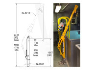 Pedestal descentrado para brazo 610 mm rescate espacio confinado