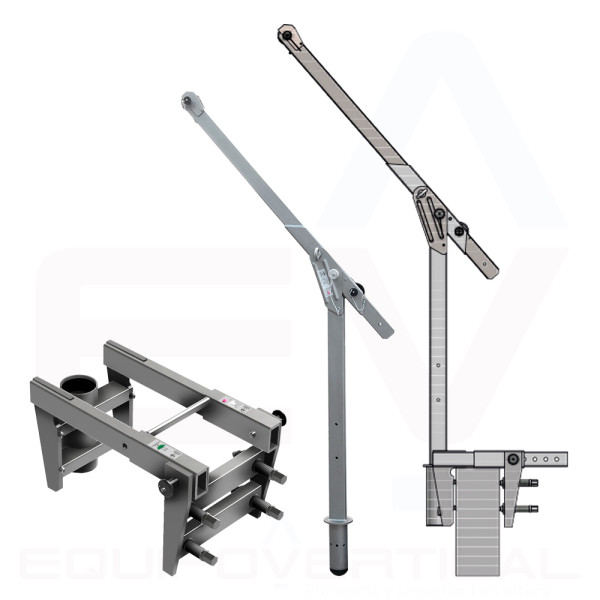 Pedestal tipo sargento para brazo davit pescante ASS-1 marca Ikar 2