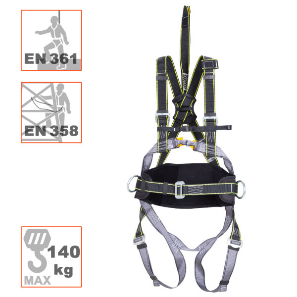 Arnés de cuerpo entero Multi P50 con cinturón de posicionamiento.