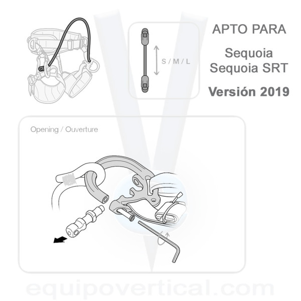Puente de recambio para arnés SEQUOIA y SEQUOIA SRT 2019 de Petzl 2