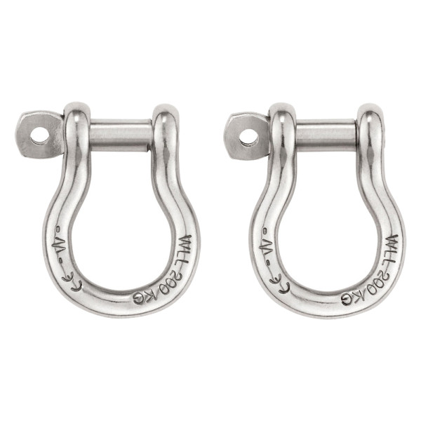 Grilletes para enganchar la silla Podium al arnés Astro de Petzl.