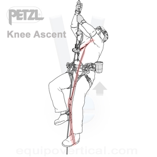 Estribo con bloqueador KNEE ASCENT para trepa cuerda simple SRT