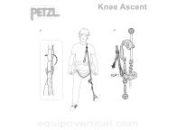 Estribo con bloqueador KNEE ASCENT para trepa cuerda simple SRT