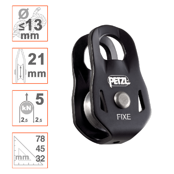FIXE Polea de placas fijas Petzl para polipastos de cuerda 2