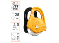 PARTNER Polea de placas oscilantes Petzl con rodamiento de bolas
