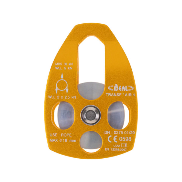 Polea Beal TRANSFAIR simple para izado de cargas con cuerdas