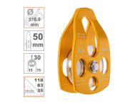 Polea Beal TRANSFAIR simple para izado de cargas con cuerdas