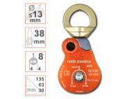 Polea con eslabón giratorio Omni 1.5 Rock Exotica. Roldana 38mm