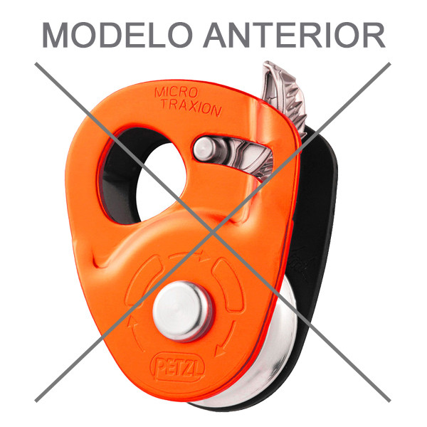Polea MINI TRAXION de Petzl con bloqueador y rodamiento de bolas