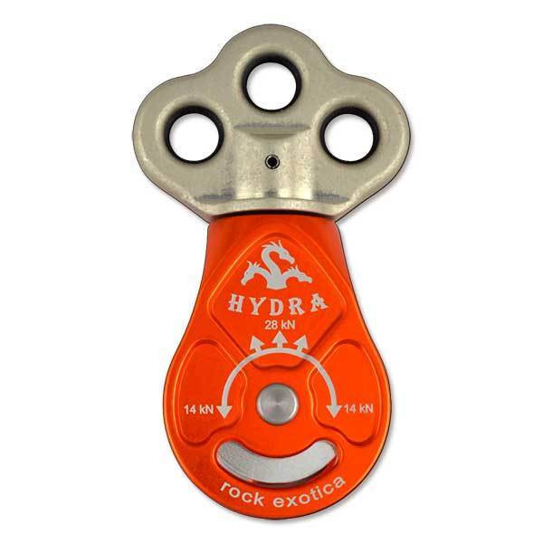 Polea Hydra triple. Placa multianclaje, eslabón giratorio y polea