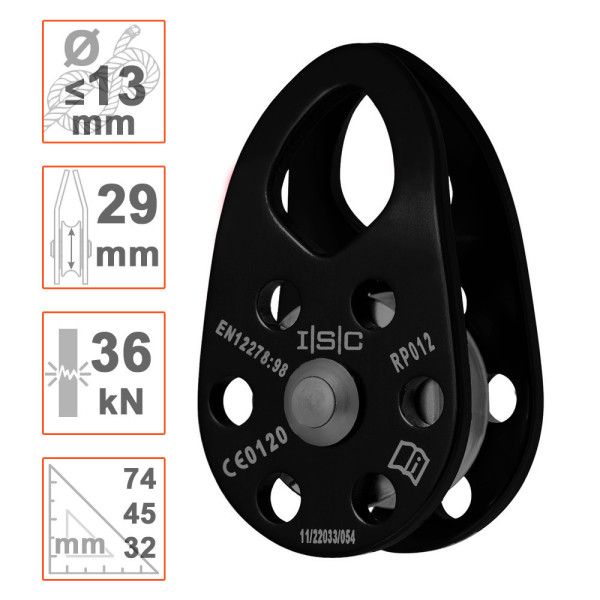 EIGER polea mini de placas oscilantes. Made in UK por ISC.