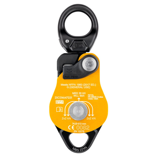 Polea doble Spin L2 con eslabón giratorio para polipastos. Petzl