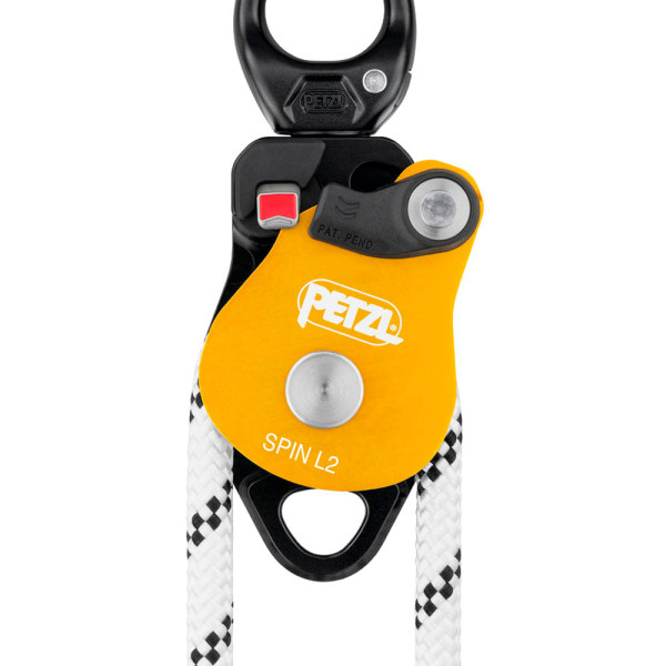 Polea doble Spin L2 con eslabón giratorio para polipastos. Petzl
