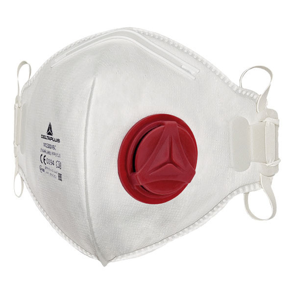 Mascarilla autofiltrante FFP3 con válvula y clip nasal de ajuste