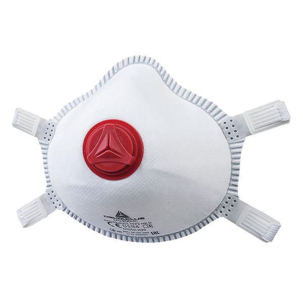 Mascarilla sin pliegue FFP3 con válvula y junta facial muy suave.