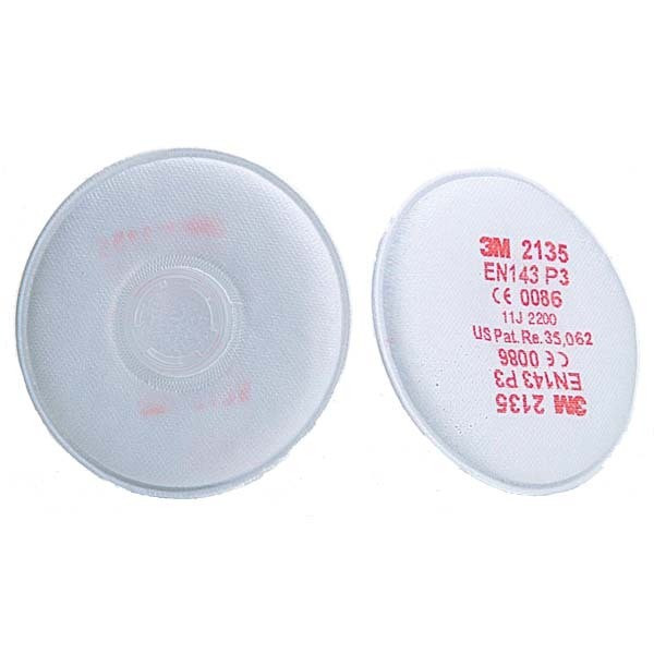 Filtros 2135 P3R para máscaras faciales 3M. Protección partículas