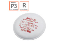 Filtros 2135 P3R para máscaras faciales 3M. Protección partículas