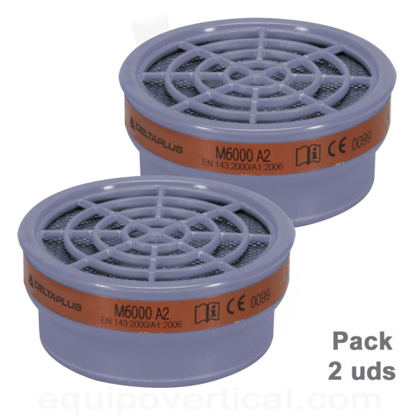 Pack Filtros A2 para máscaras media cara gama Jupiter Delta Plus