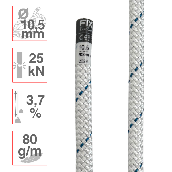 Cuerda semiestática Ø10.5mm RANGER Fixe para trabajos verticales 2