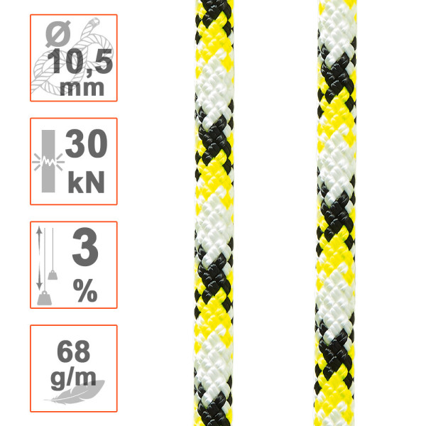 Cuerda Ø10,5mm ULTIMA Courant para trabajos verticales y rescate