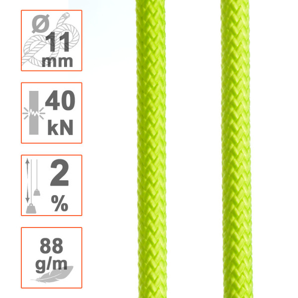 Cuerda Ø11mm ULTRASTATIC de Teufelberger con muy poca elasticidad