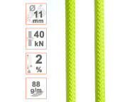 Cuerda Ø11mm ULTRASTATIC de Teufelberger con muy poca elasticidad