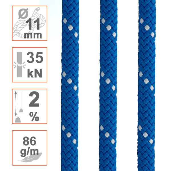 Cuerda Ø11mm KM PRO de Teufelberger con muy poca elasticidad 2