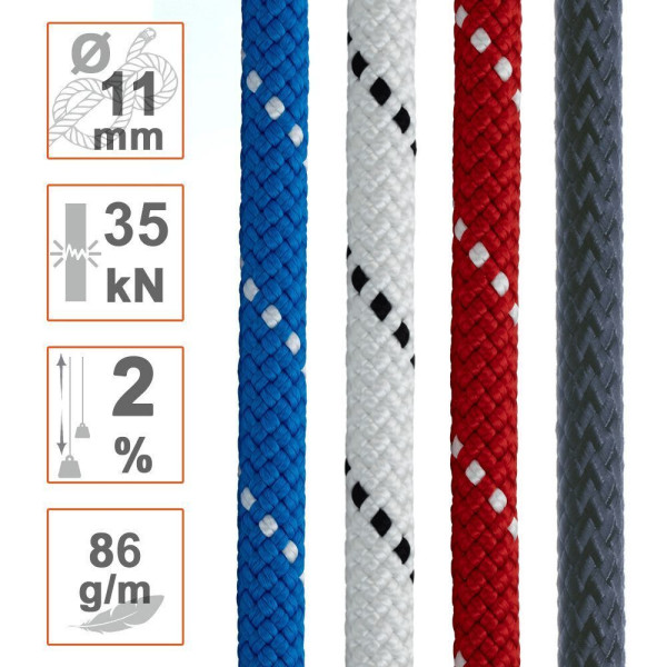 Cuerda Ø11mm KM PRO de Teufelberger con muy poca elasticidad