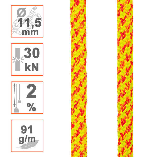 Cuerda Ø11.5mm SQUIR para poda y trepa con técnica cuerda simple